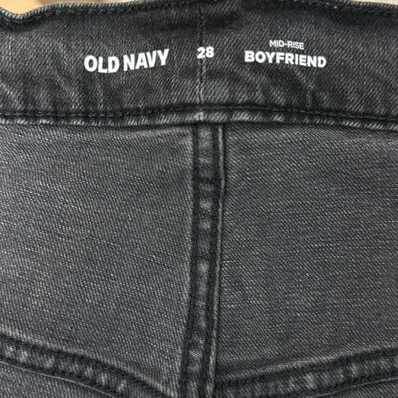 Old Navy Plus Size Black Ripped Mid Rise Boyfriend Raw Hem Ankle Jean NWT - Picture 10 of 12